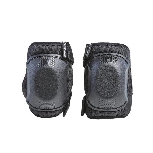 one-size-cycling-elbow-and-knee-protectors-set-3-6-years-black-btwin-8650736-2.jpg One Size Cycling Elbow and Knee Protectors Set 3-6 Years - Black